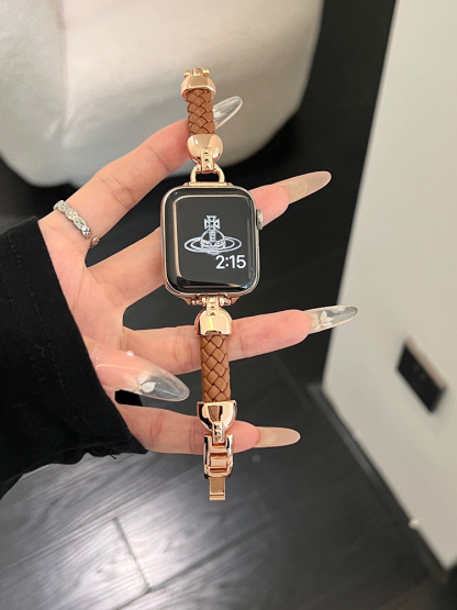 Braided Leather with Stainless Steel Band