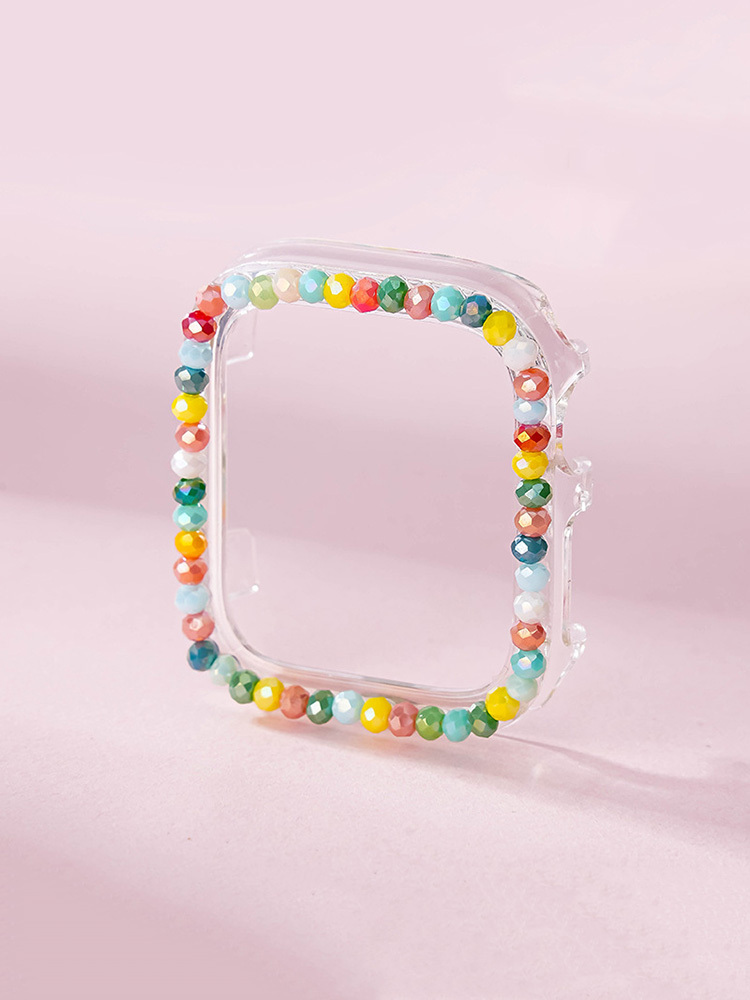 Mixed Color Beads Handmade PVC Protective Case