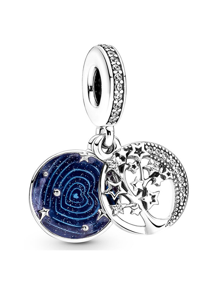 Blue Series C Style Alloy Beads