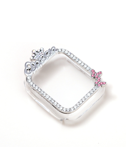 Diamond-encrusted Queen Crown PVC Protective Case