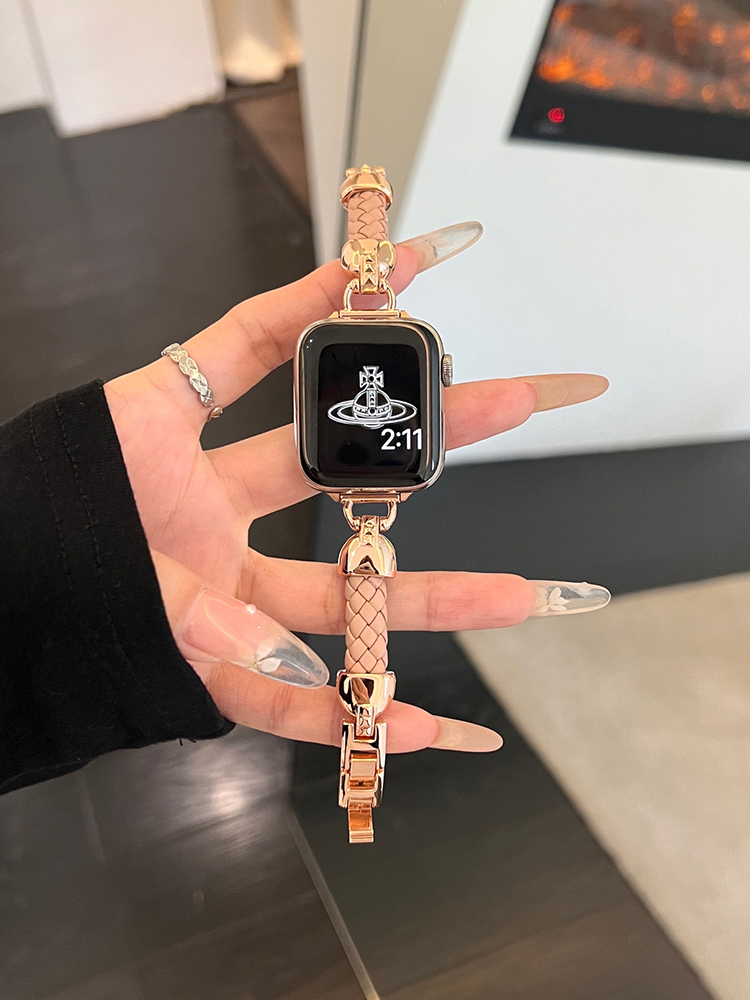 Braided Leather with Stainless Steel Band