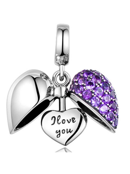 Purple Series Style Alloy Beads