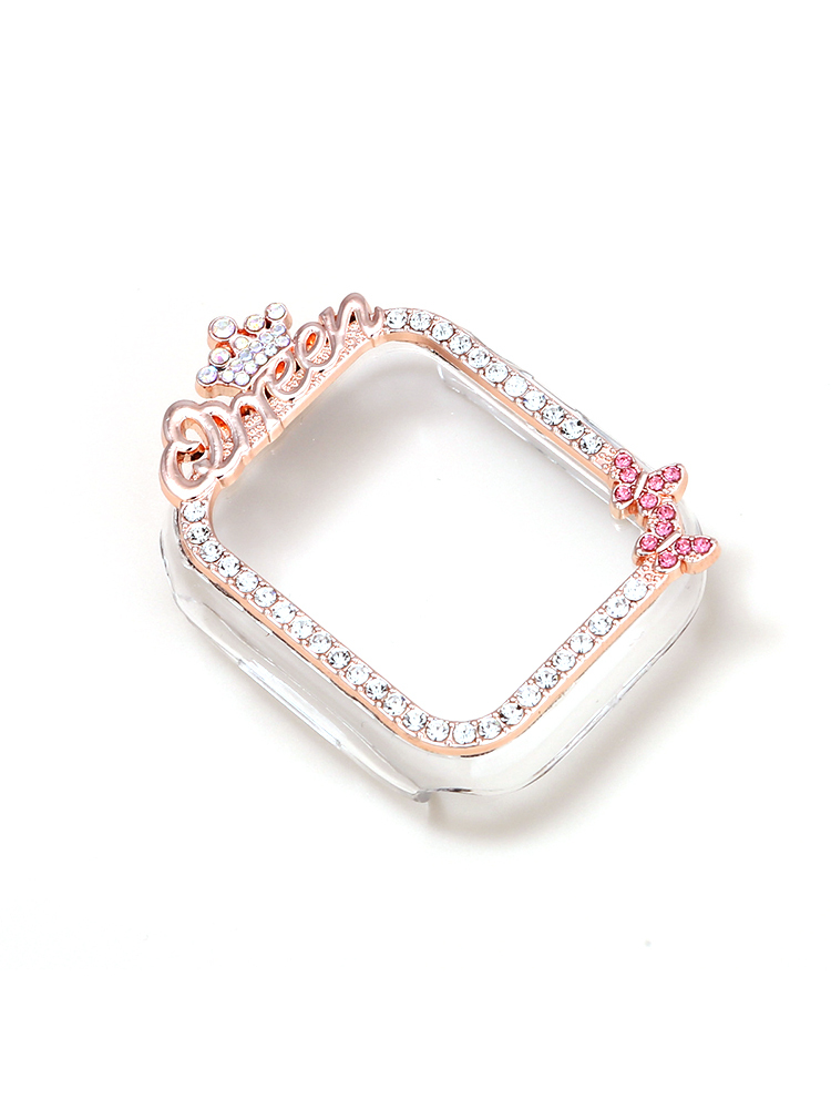 Diamond-encrusted Queen Crown PVC Protective Case