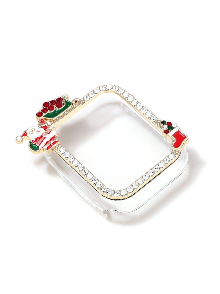 Diamond-encrusted Christmas PVC Protective Case