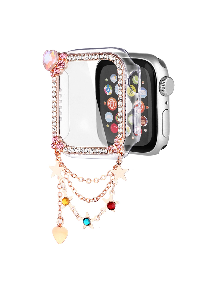 Diamond-encrusted Love Tassel PVC Apple Watch Protective Case - Tatanband