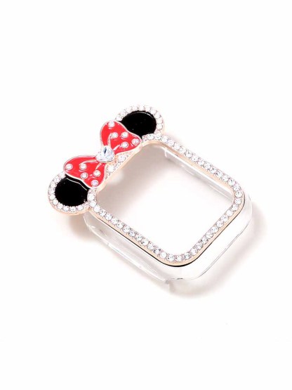 Diamond-encrusted Minnie PVC Protective Case