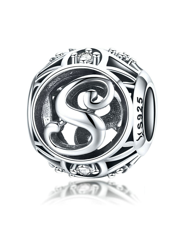 26 Letters 925 Sterling Silver Beads