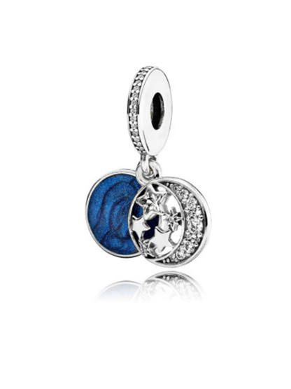 Blue Starry Sky Series Alloy Beads