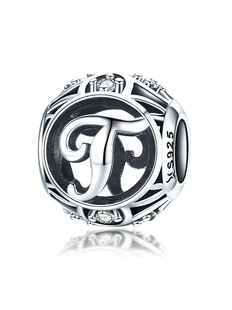 26 Letters 925 Sterling Silver Beads
