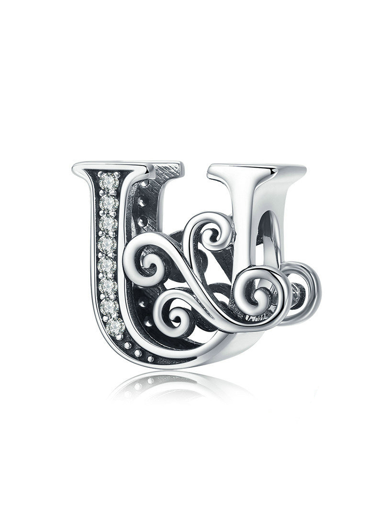 Monogram Letters 925 Sterling Silver Beads - Tatanband