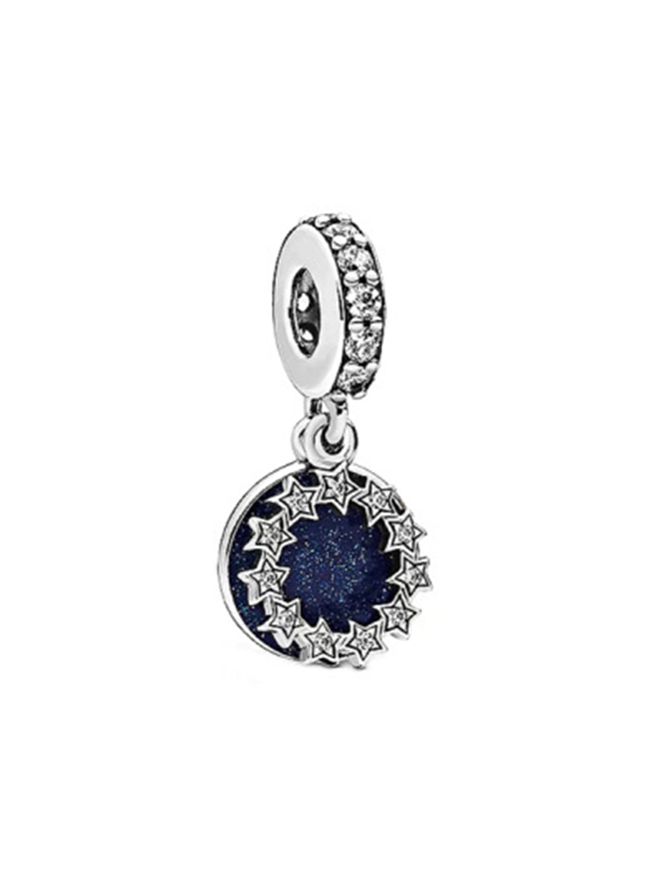 Blue Starry Sky Series Alloy Beads