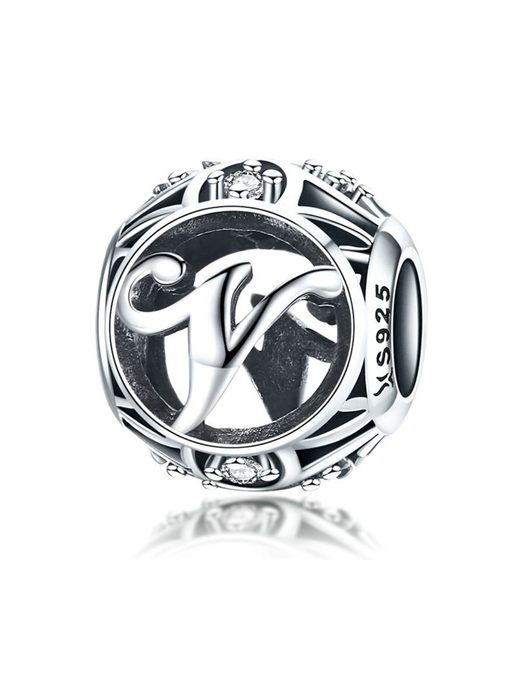 26 Letters 925 Sterling Silver Beads