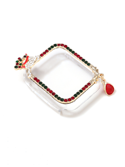 Diamond-encrusted Christmas PVC Protective Case