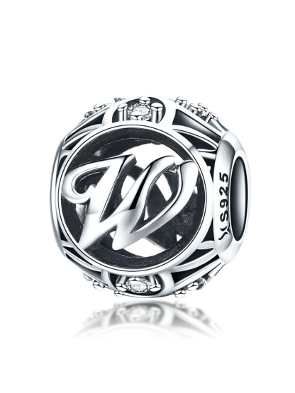 26 Letters 925 Sterling Silver Beads