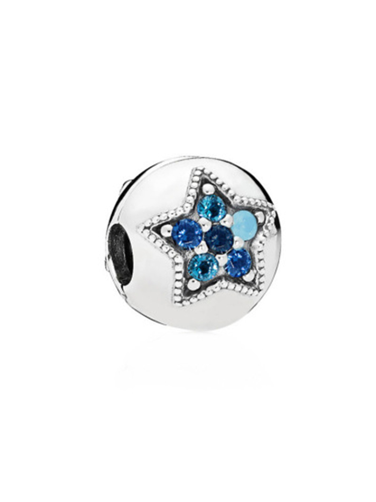 Blue Starry Sky Series Alloy Beads