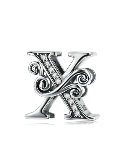 Monogram Letters 925 Sterling Silver Beads