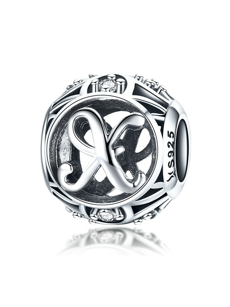 26 Letters 925 Sterling Silver Beads