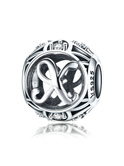 26 Letters 925 Sterling Silver Beads