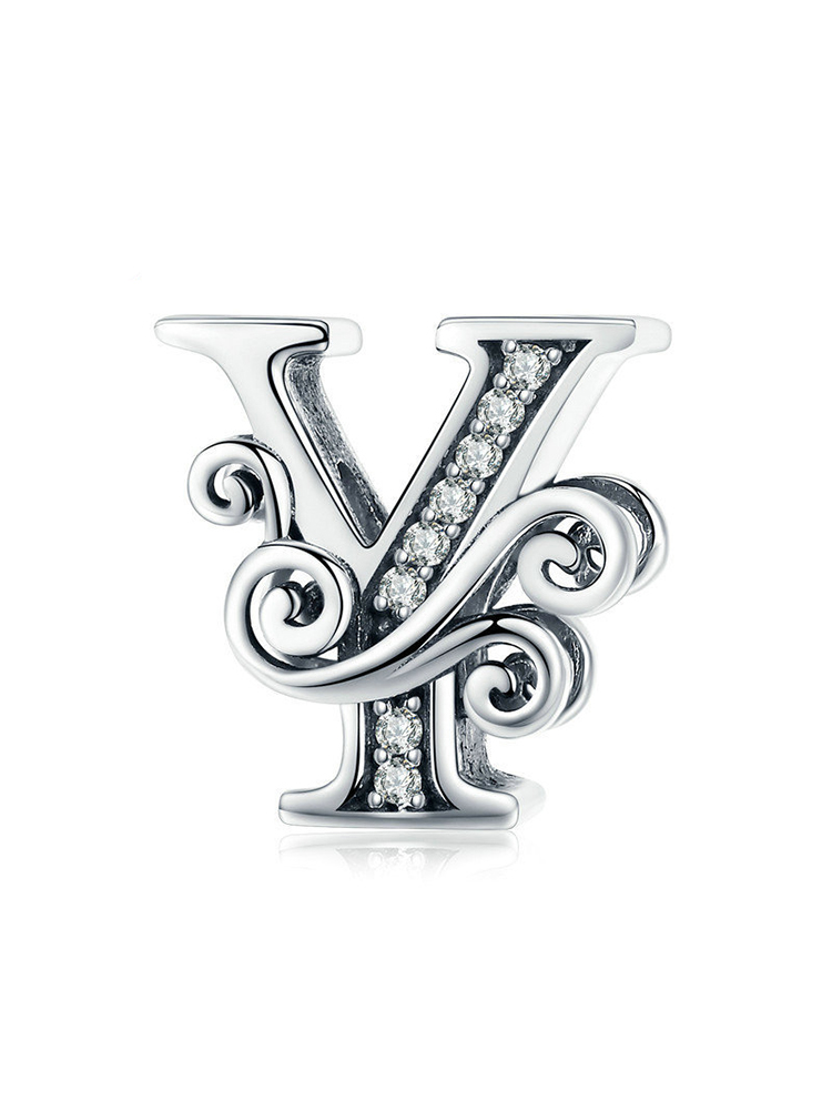 Monogram Letters 925 Sterling Silver Beads - Tatanband