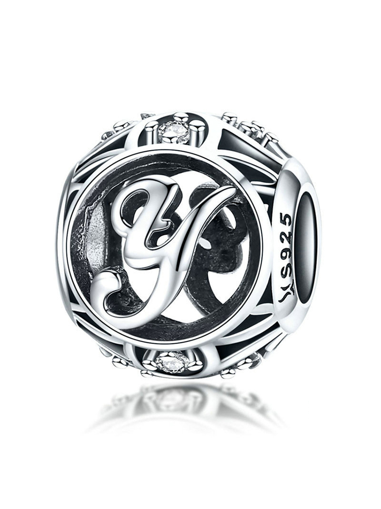 26 Letters 925 Sterling Silver Beads
