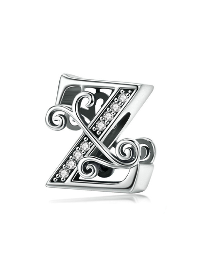Monogram Letters 925 Sterling Silver Beads