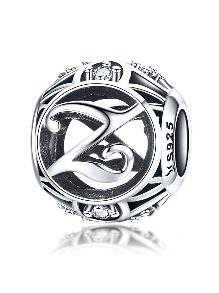 26 Letters 925 Sterling Silver Beads