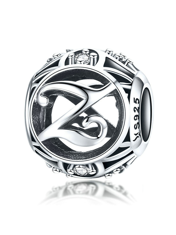 26 Letters 925 Sterling Silver Beads