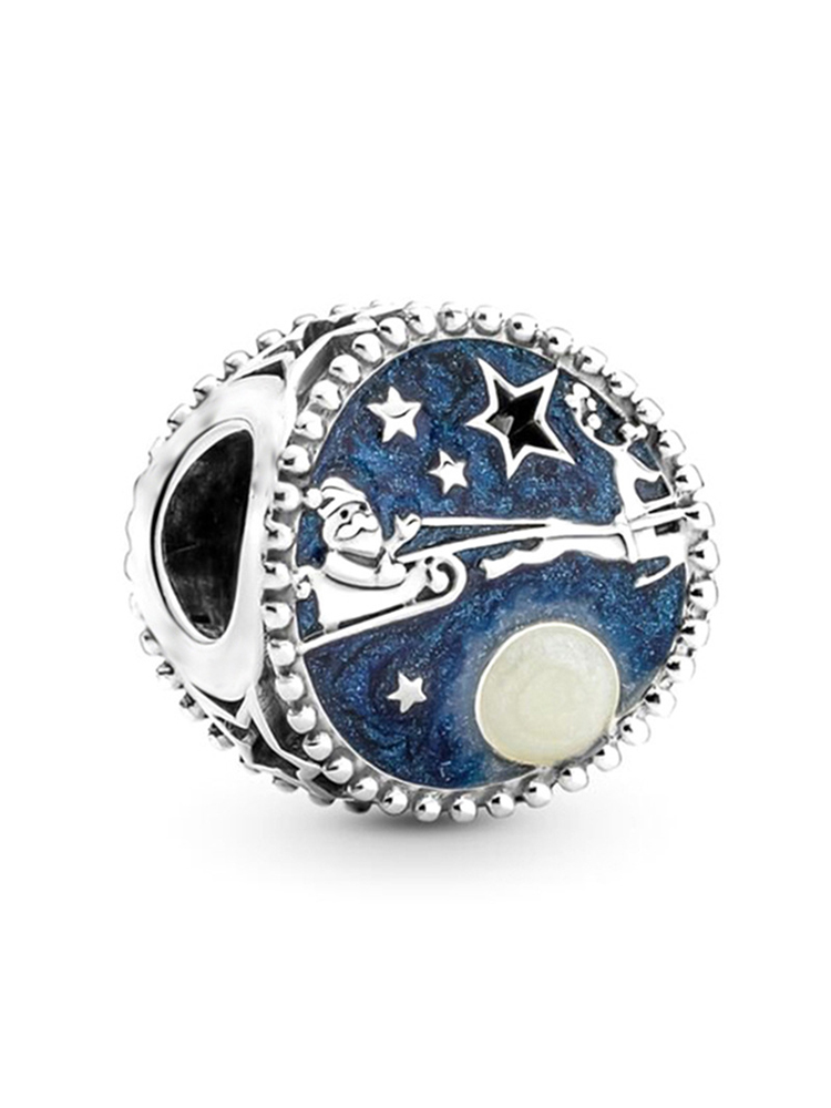 Blue Series C Style Alloy Beads