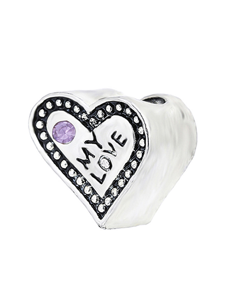 Purple Series Style Alloy Beads