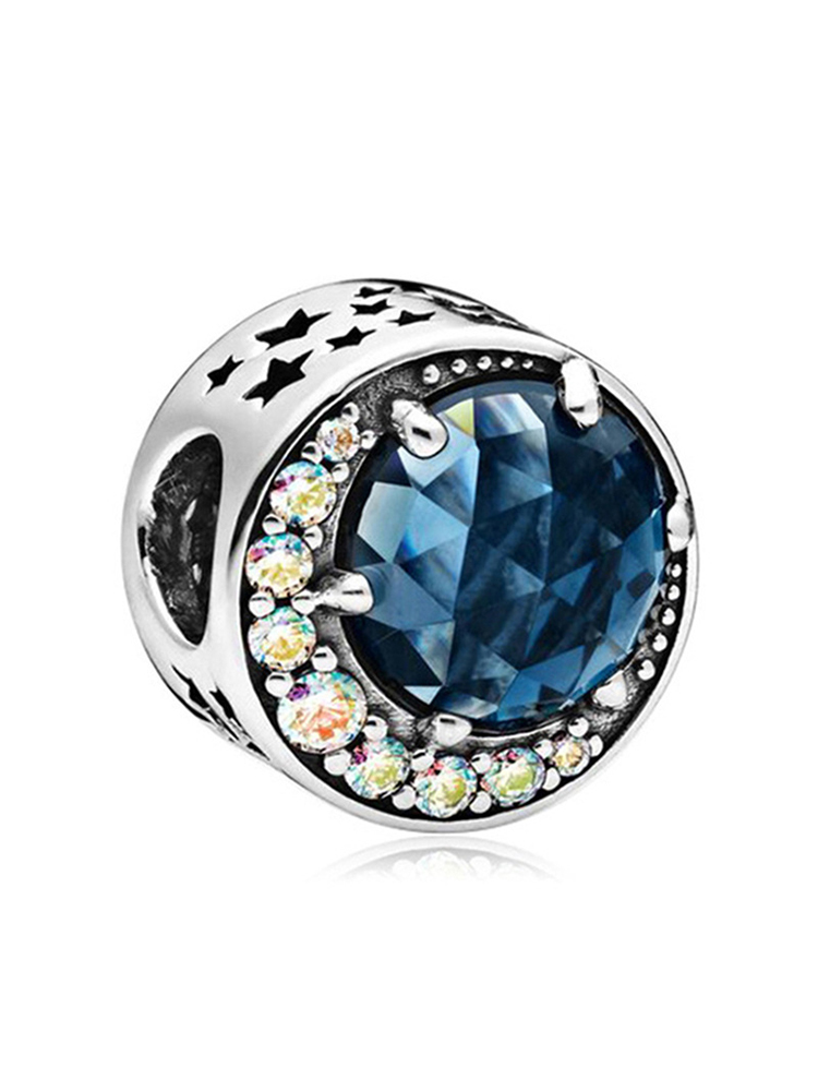 Blue Series C Style Alloy Beads