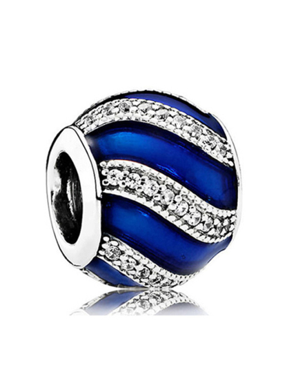 Blue Series C Style Alloy Beads
