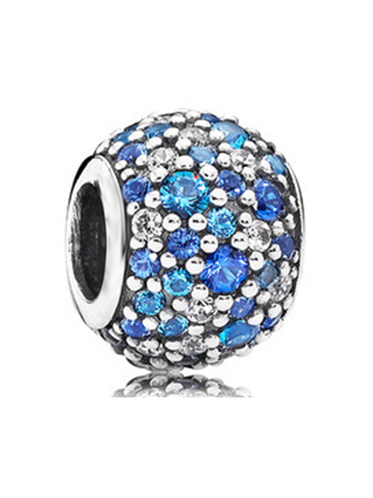 Blue Series C Style Alloy Beads