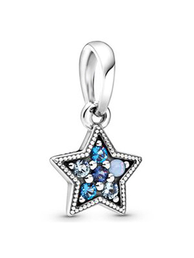 Blue Series C Style Alloy Beads