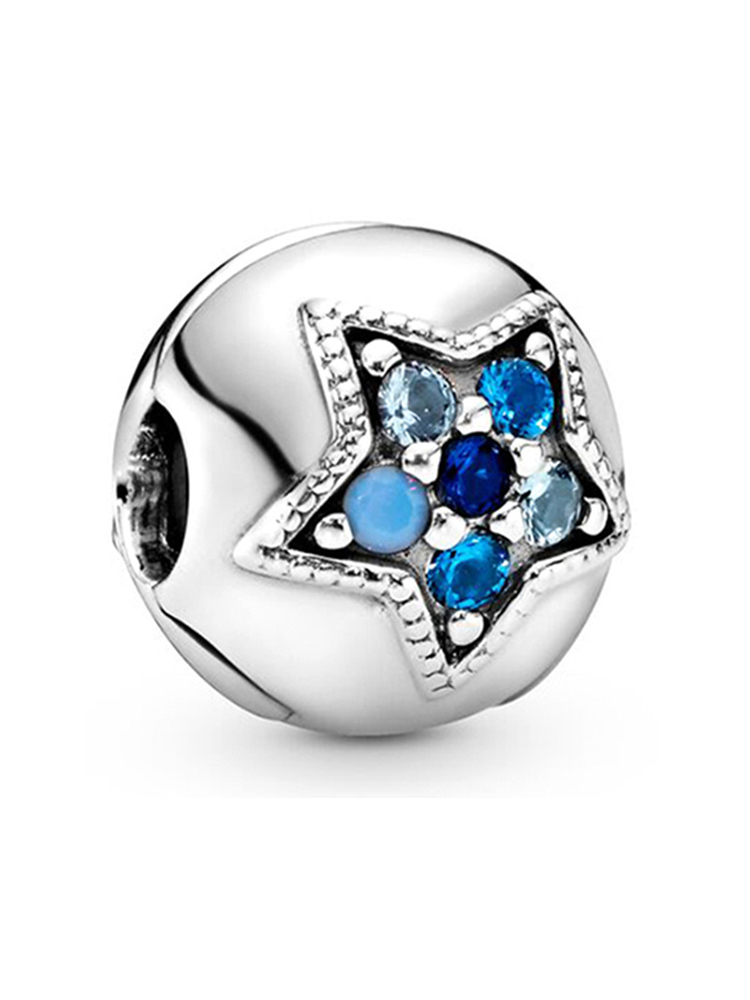 Blue Series C Style Alloy Beads