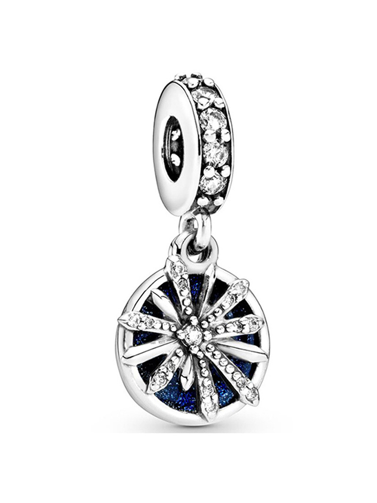 Blue Series C Style Alloy Beads