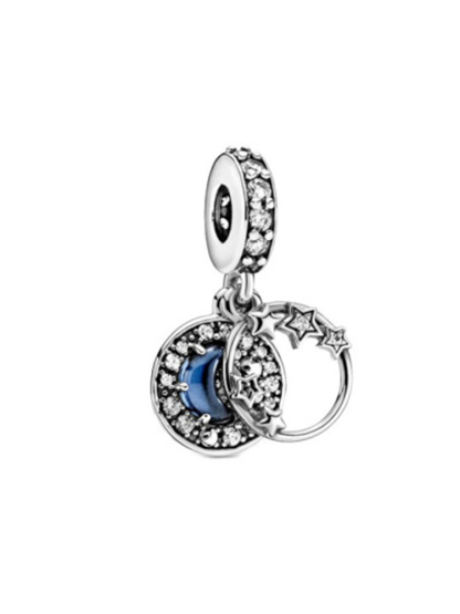 Blue Starry Sky Series Alloy Beads