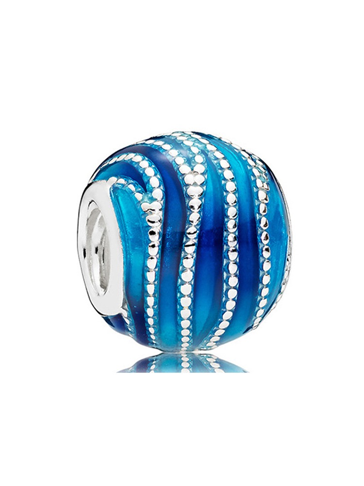 Blue Series C Style Alloy Beads