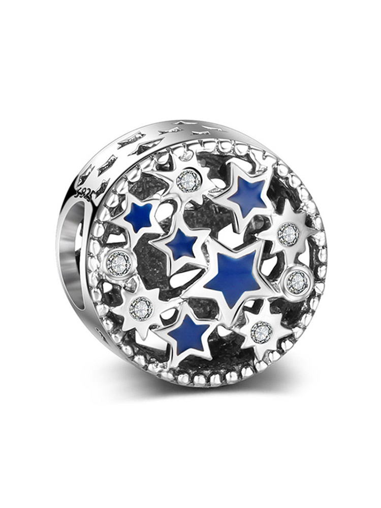 Blue Series C Style Alloy Beads