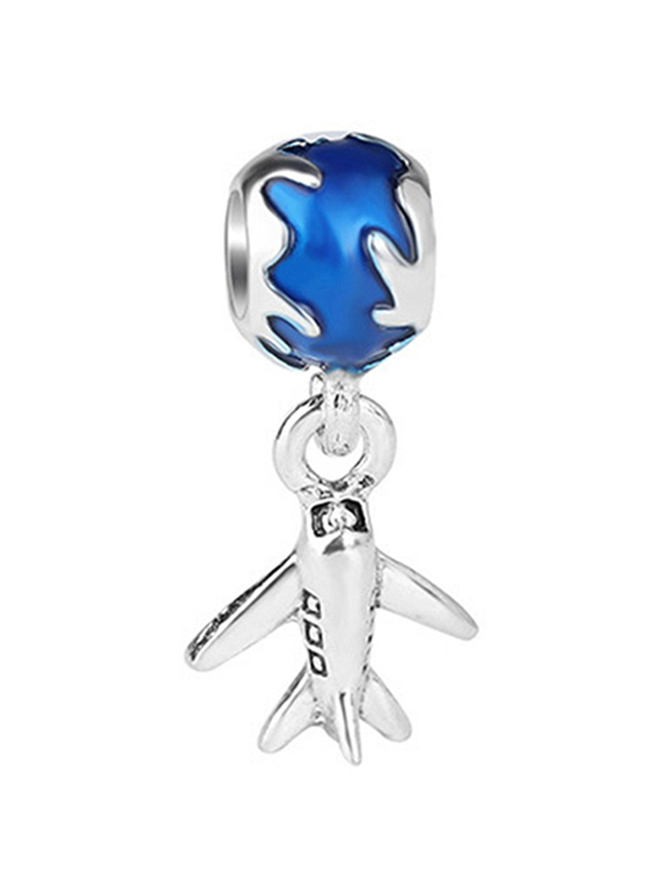 Blue Series C Style Alloy Beads