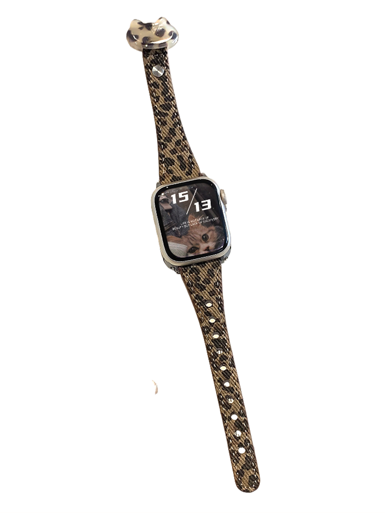 Leopard Curve Leather Band for Apple Watch