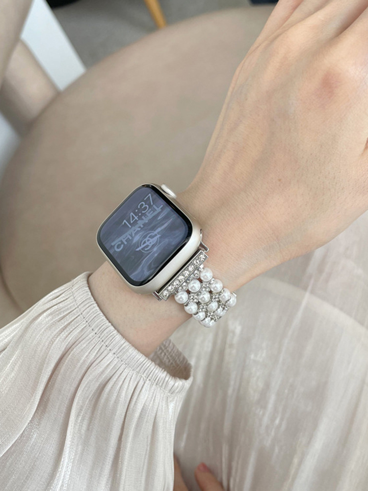 3-Link Pearls Stainless Steel Band