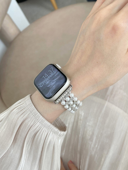 3-Link Pearls Stainless Steel Band