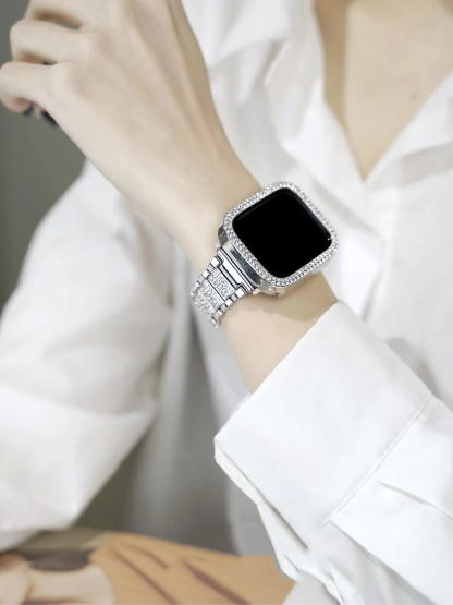 Rhinestone-set Stainless Steel Band for Apple Watch