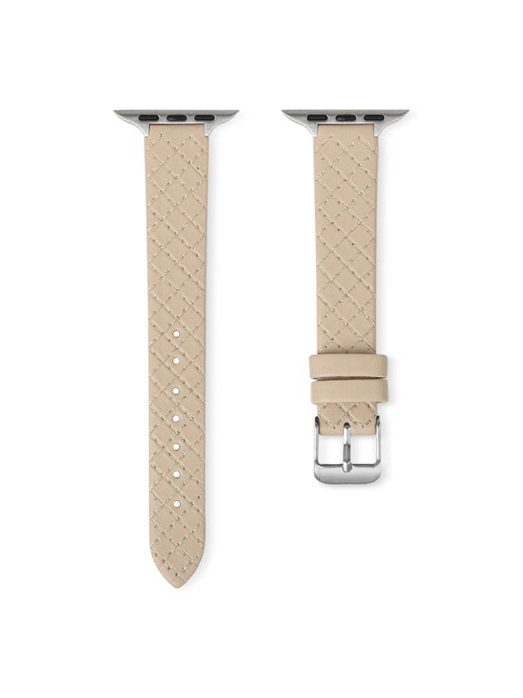 Diamond Plaid Leather Band