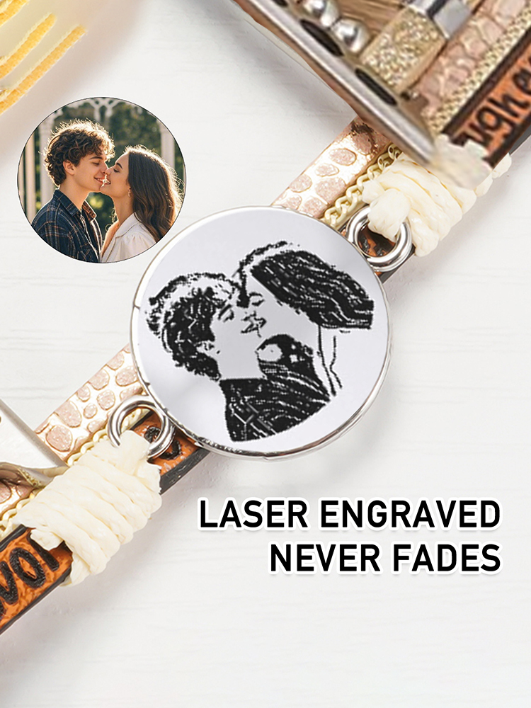 Custom Bohemian Laser Engraved Band for Apple Watch