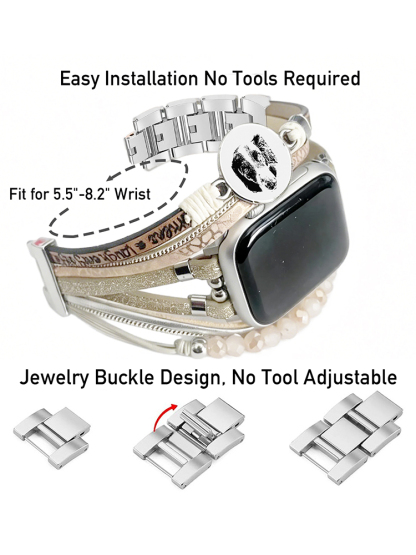 Custom Bohemian Laser Engraved Band for Apple Watch