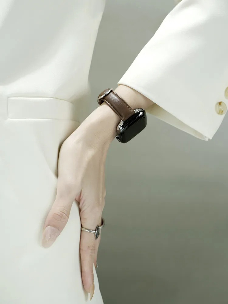 Classic Smooth Leather Band for Apple Watch