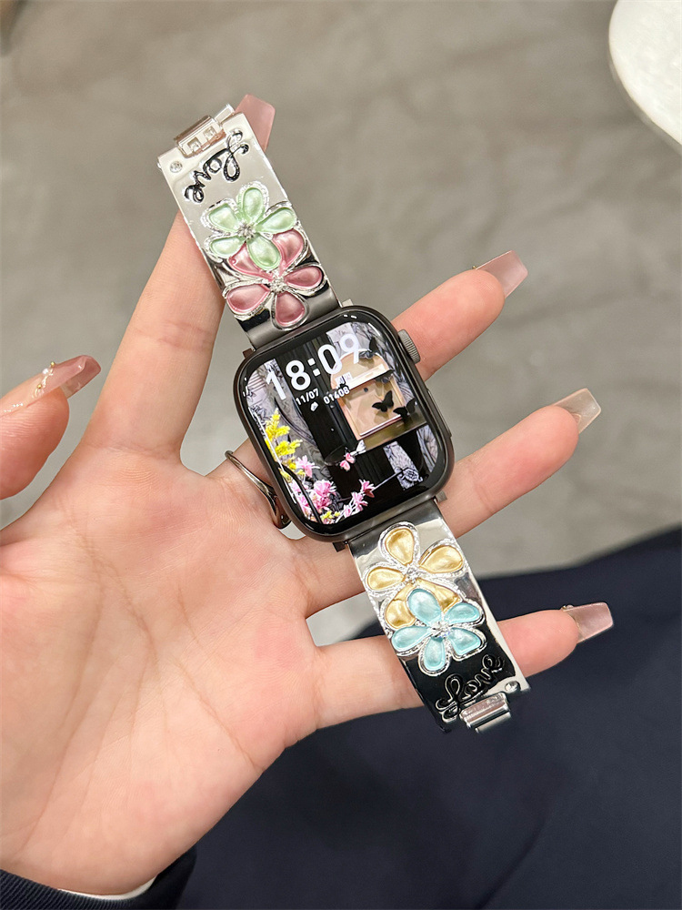 Flower LOVE Stainless Steel Band