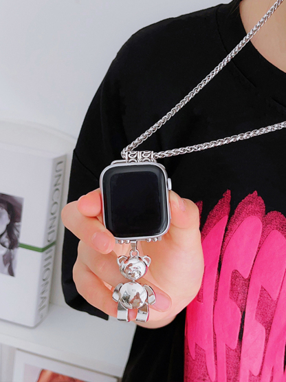 Bear Pendant Titanium Steel Necklace