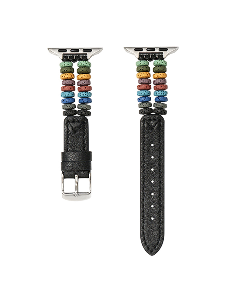 Lava Stone Leather Apple Watch Band - Tatanband